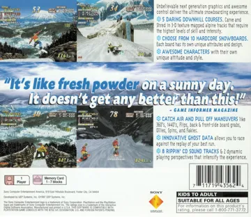 Cool Boarders (US) box cover back